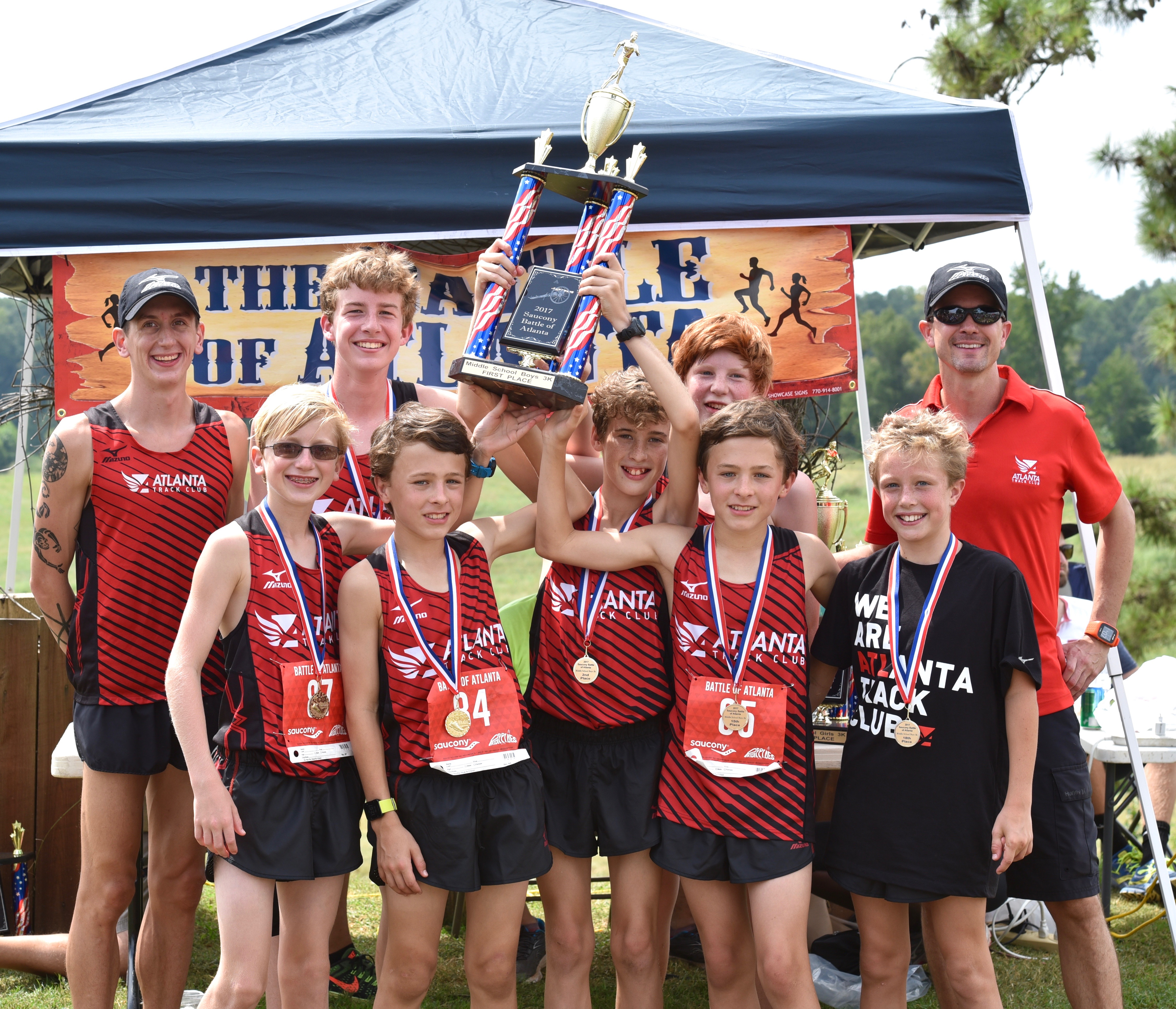 The Boys of Atlanta Track Club’s Youth XC Team Win Big at First Meet