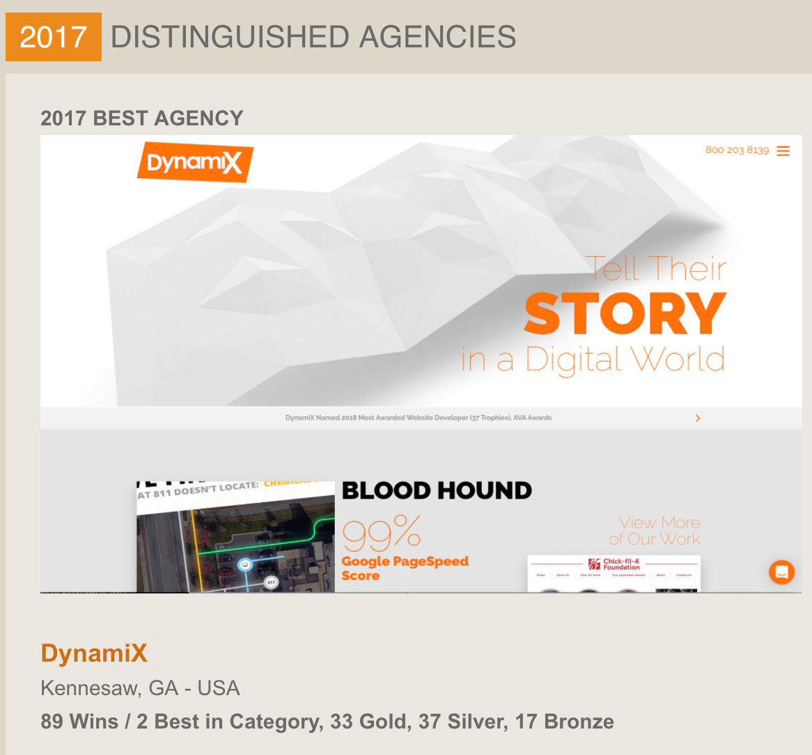 Horizon Interactive Awards Best Agency