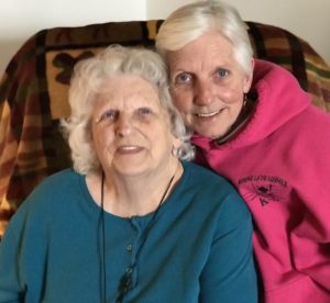Jean Green left and daughter Pam McClurg. "She is looking better every day" Pam says.