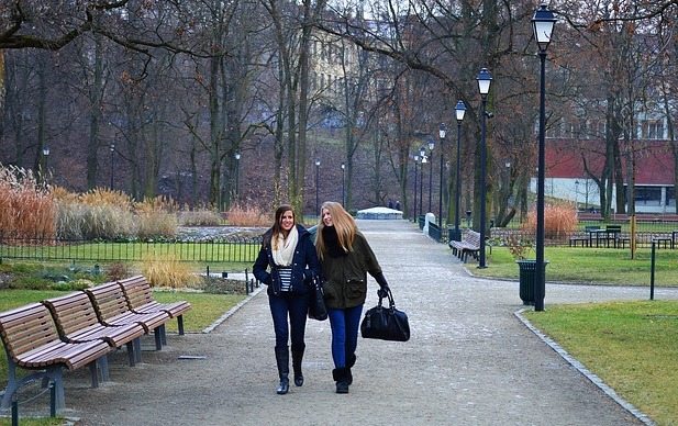 Walking in the sunshine may help with symptoms of seasonal affective disorder.