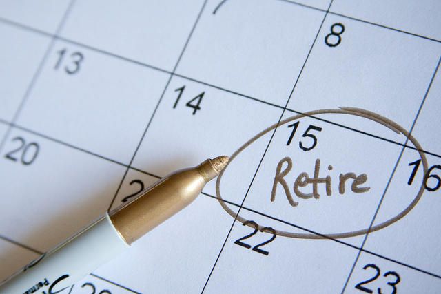 Calendar with retirement date